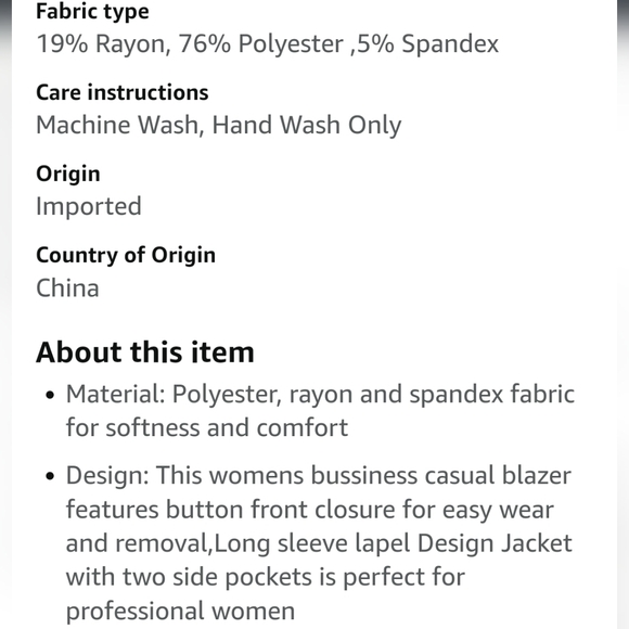 Automet White 1 Button Blazer NWT XL - Picture 14 of 16